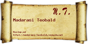 Madarasi Teobald névjegykártya